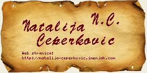 Natalija Čeperković vizit kartica